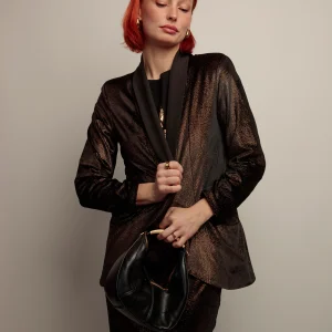 Blazer Smoking Terciopelo Negro