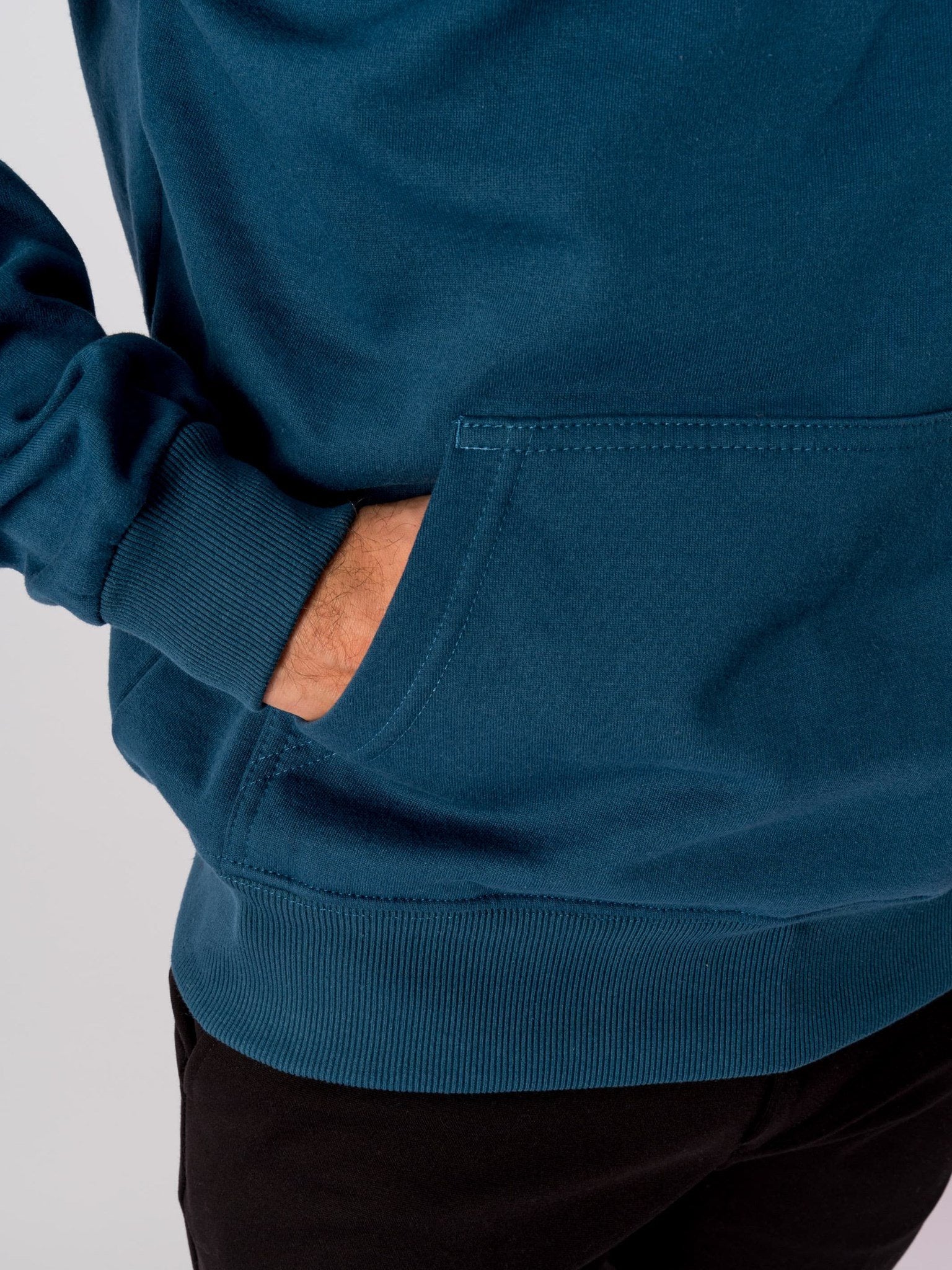 Sudadera con capucha básica - Azul de gasolina - Imagen 5