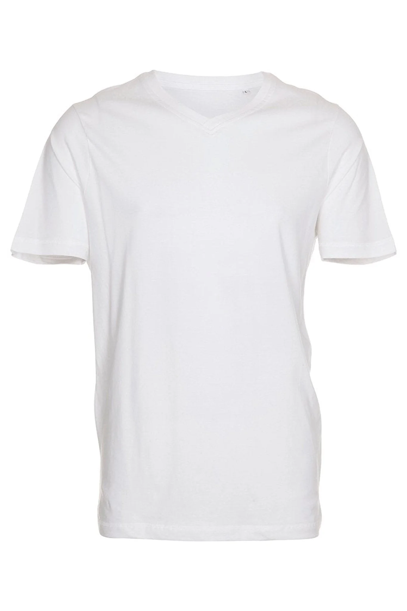 Basic Camiseta con cuello de pico - Blanco - Imagen 5