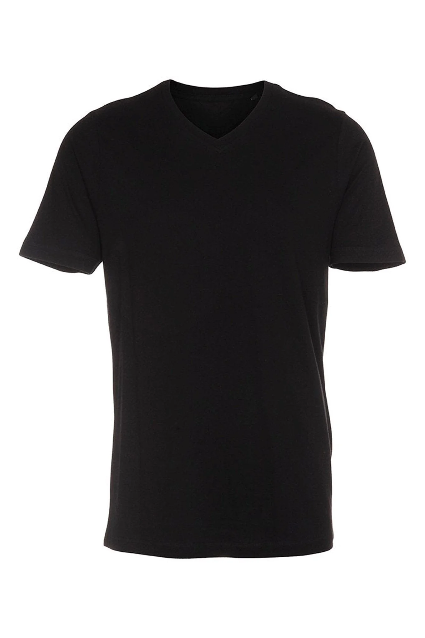 Basic Camiseta con cuello de pico - Negro - Imagen 3