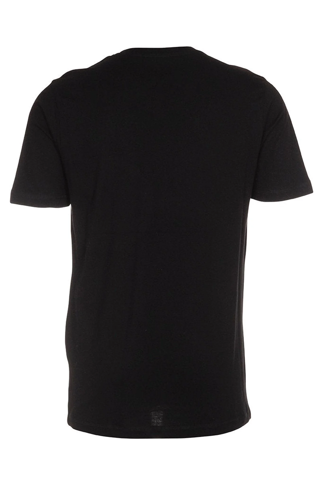 Basic Camiseta con cuello de pico - Negro - Imagen 4