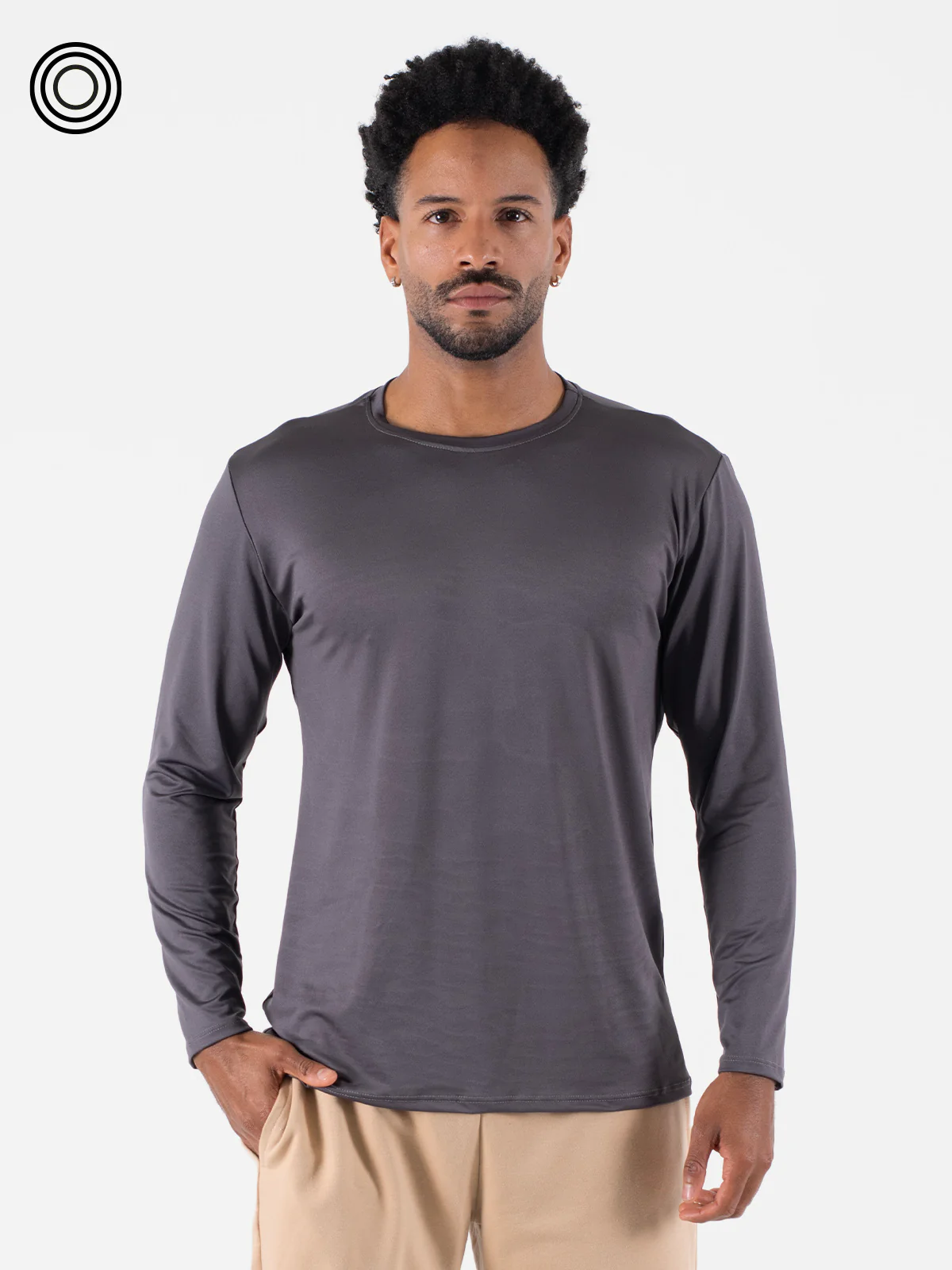 Buzo Basico Hombre gris oscuro