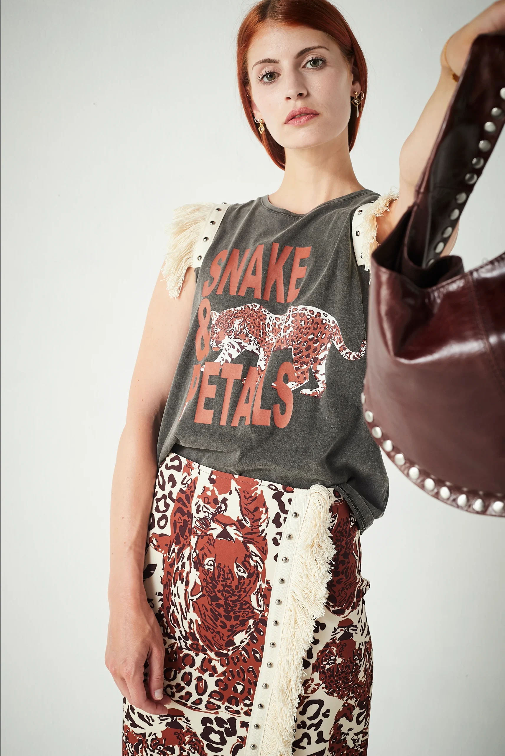 Camiseta Flecos Snake&Petals