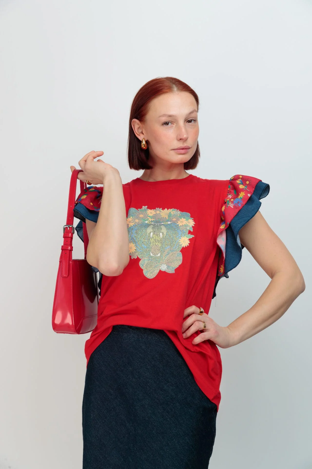 Camiseta Dua Oso Flores