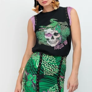 Camiseta Flecos Skull Jungla
