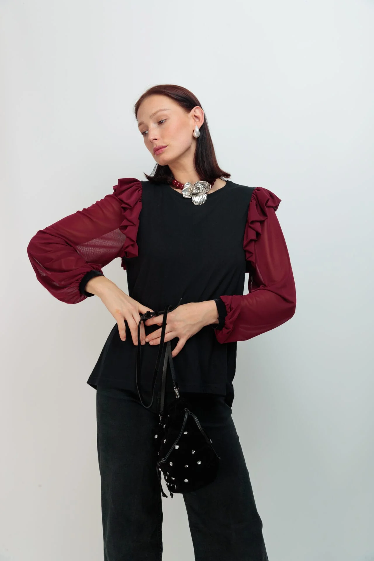 Camiseta Tulum Burgundy - Imagen 3