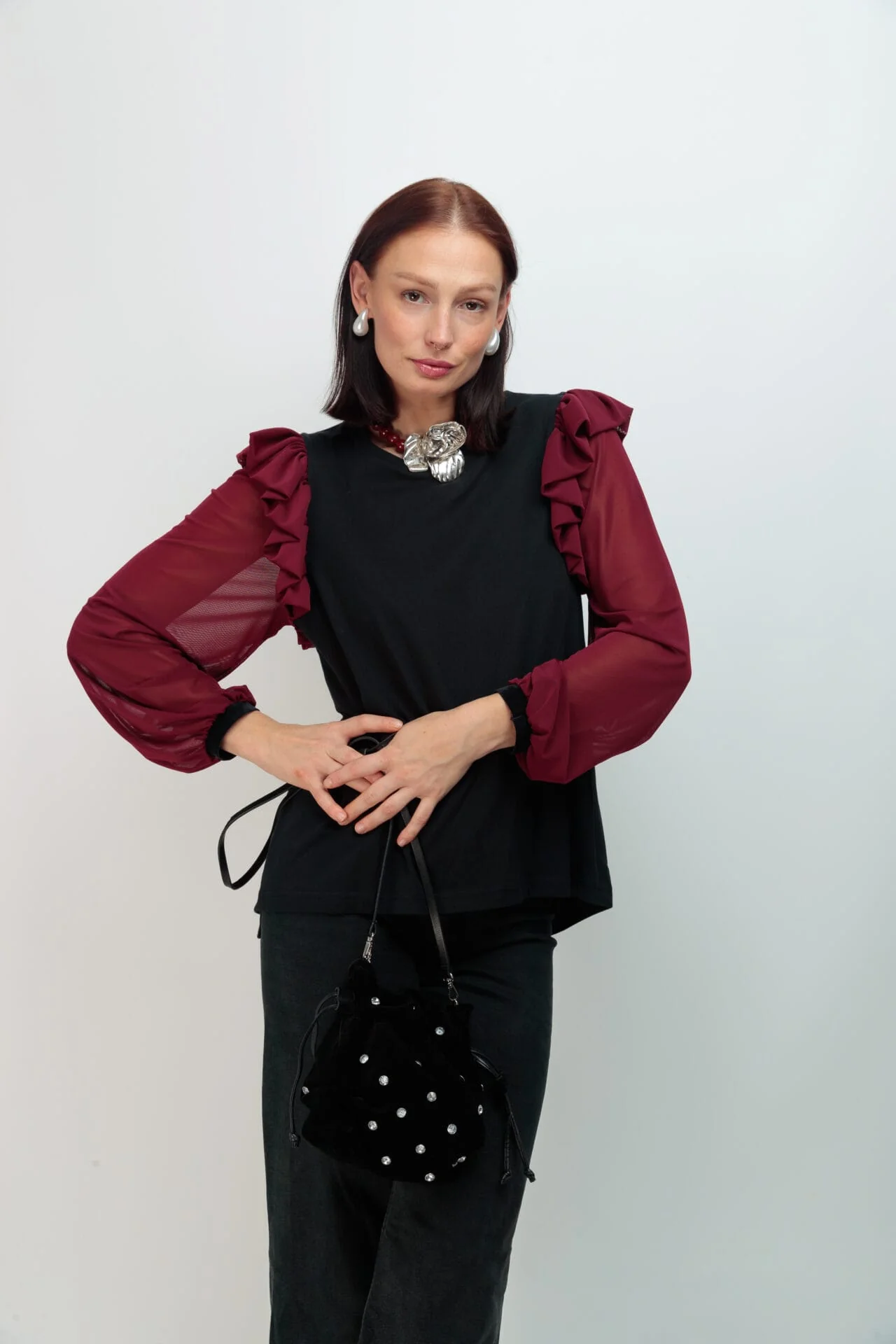 Camiseta Tulum Burgundy - Imagen 4