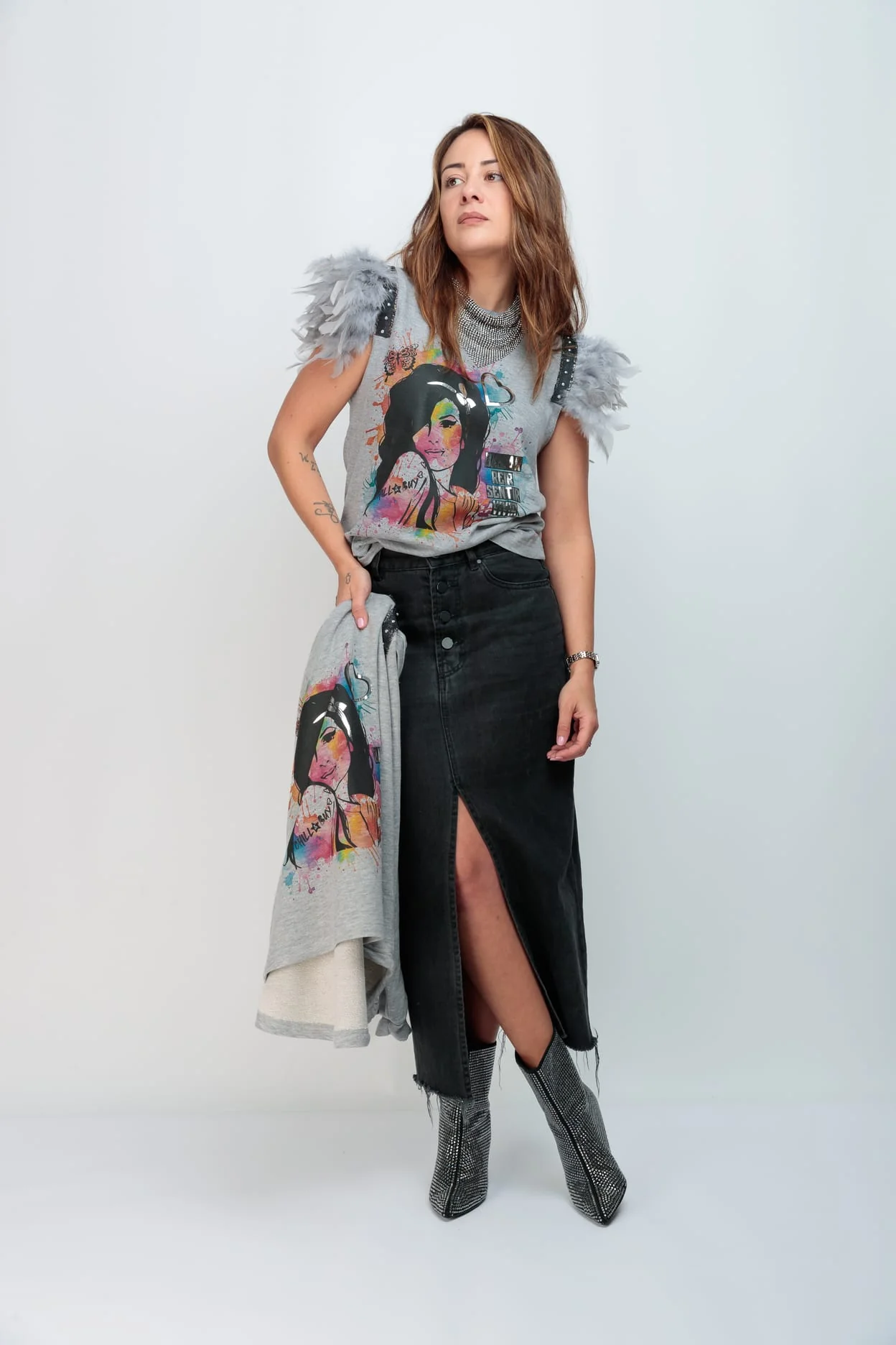 Camiseta Plumas Tachas Amy Festival - Imagen 4