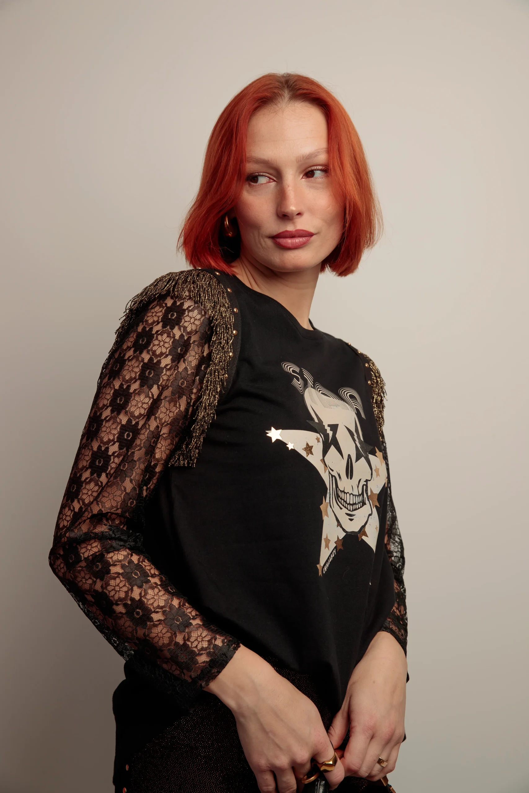 Camiseta Flecos Skull Fiesta