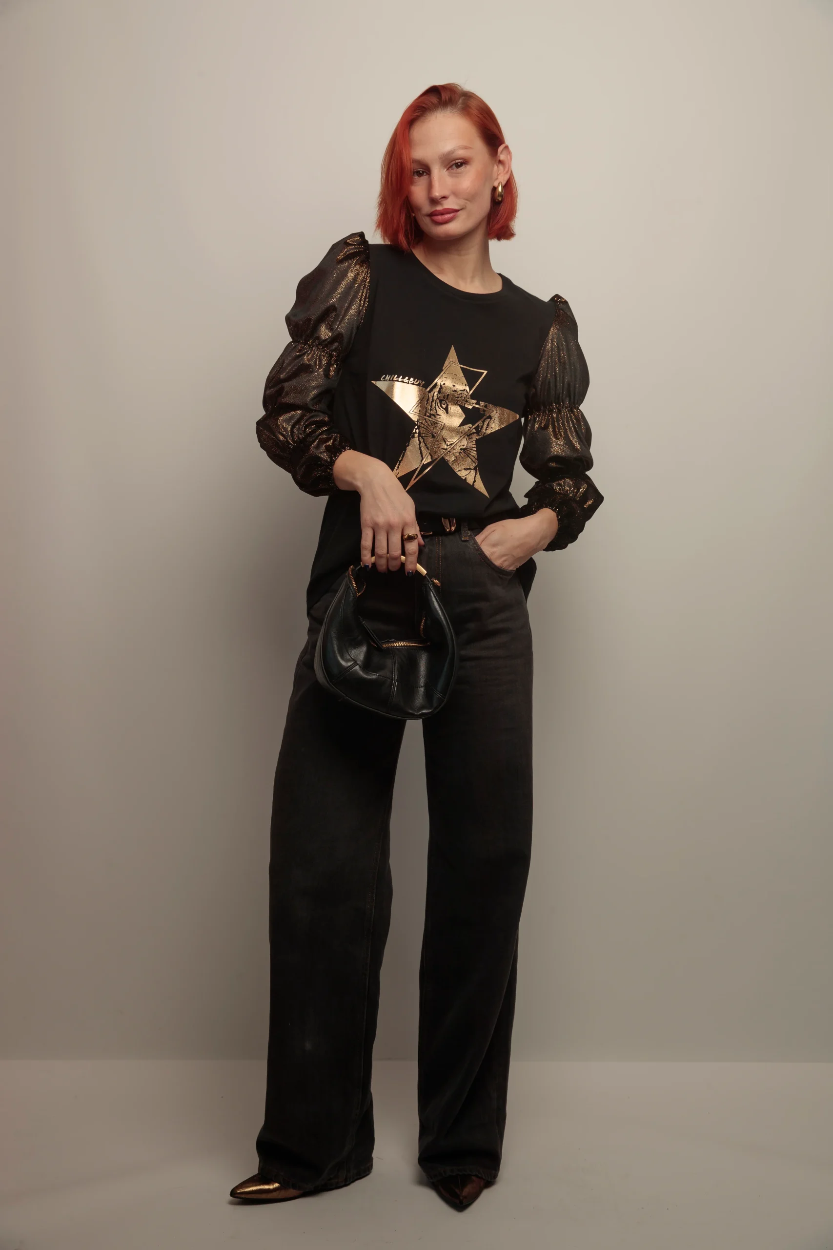 Camiseta Frunces Negro Rayo Tiger