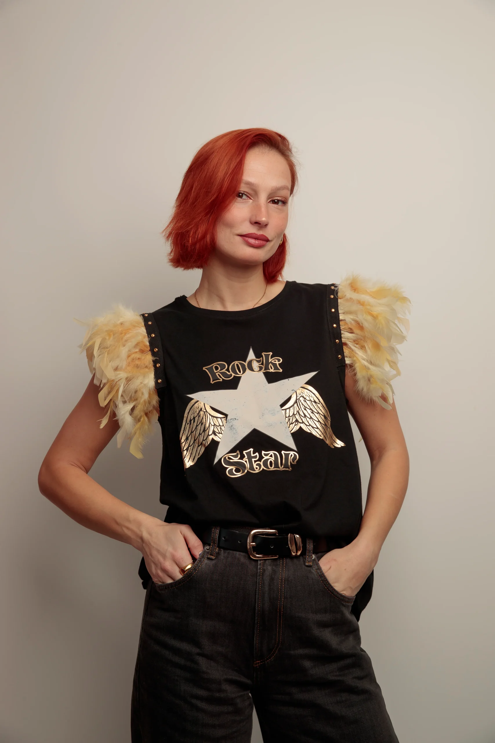 Camiseta Plumas Rock Star - Imagen 3