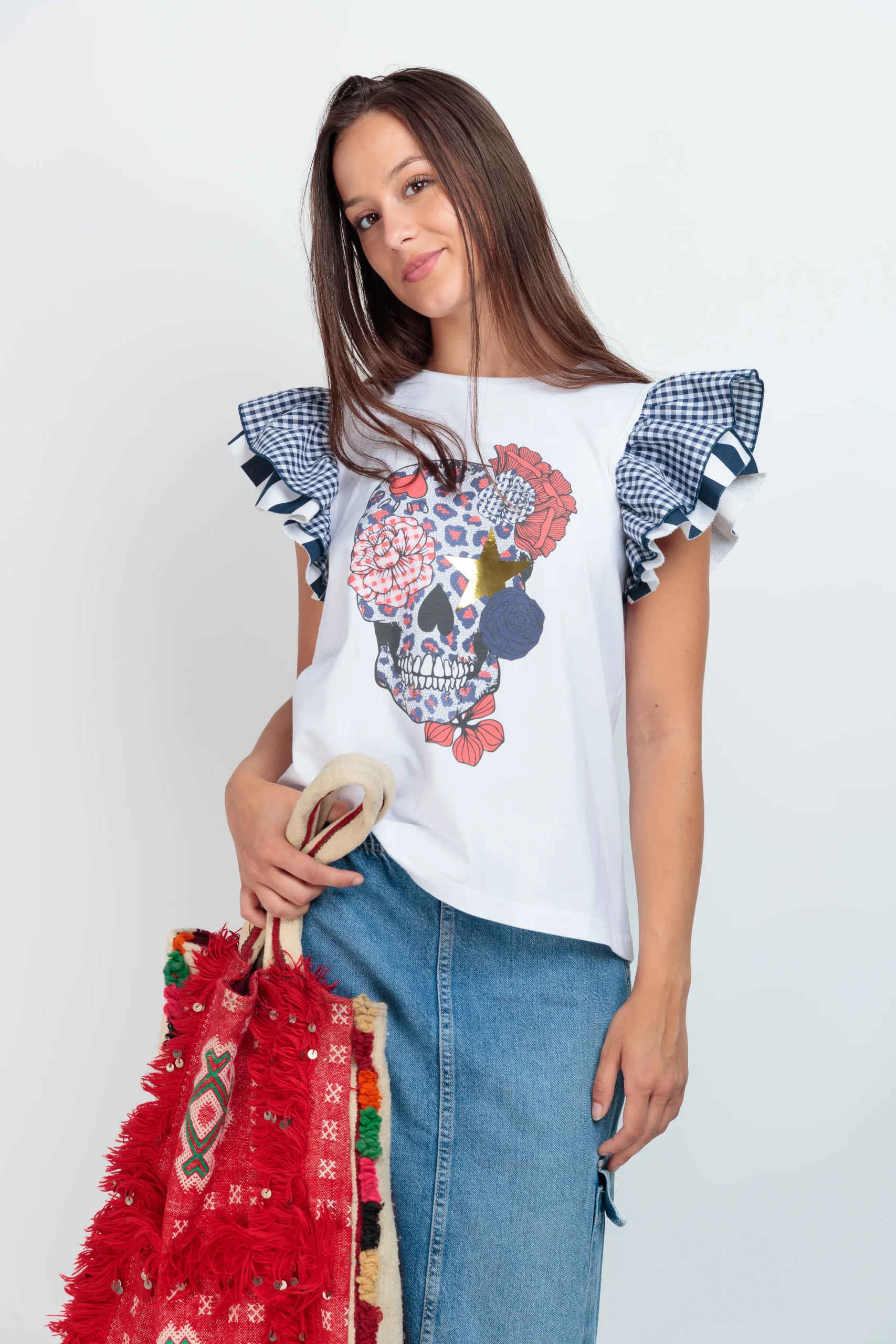 Camiseta Sunset Skull Flores - Imagen 3