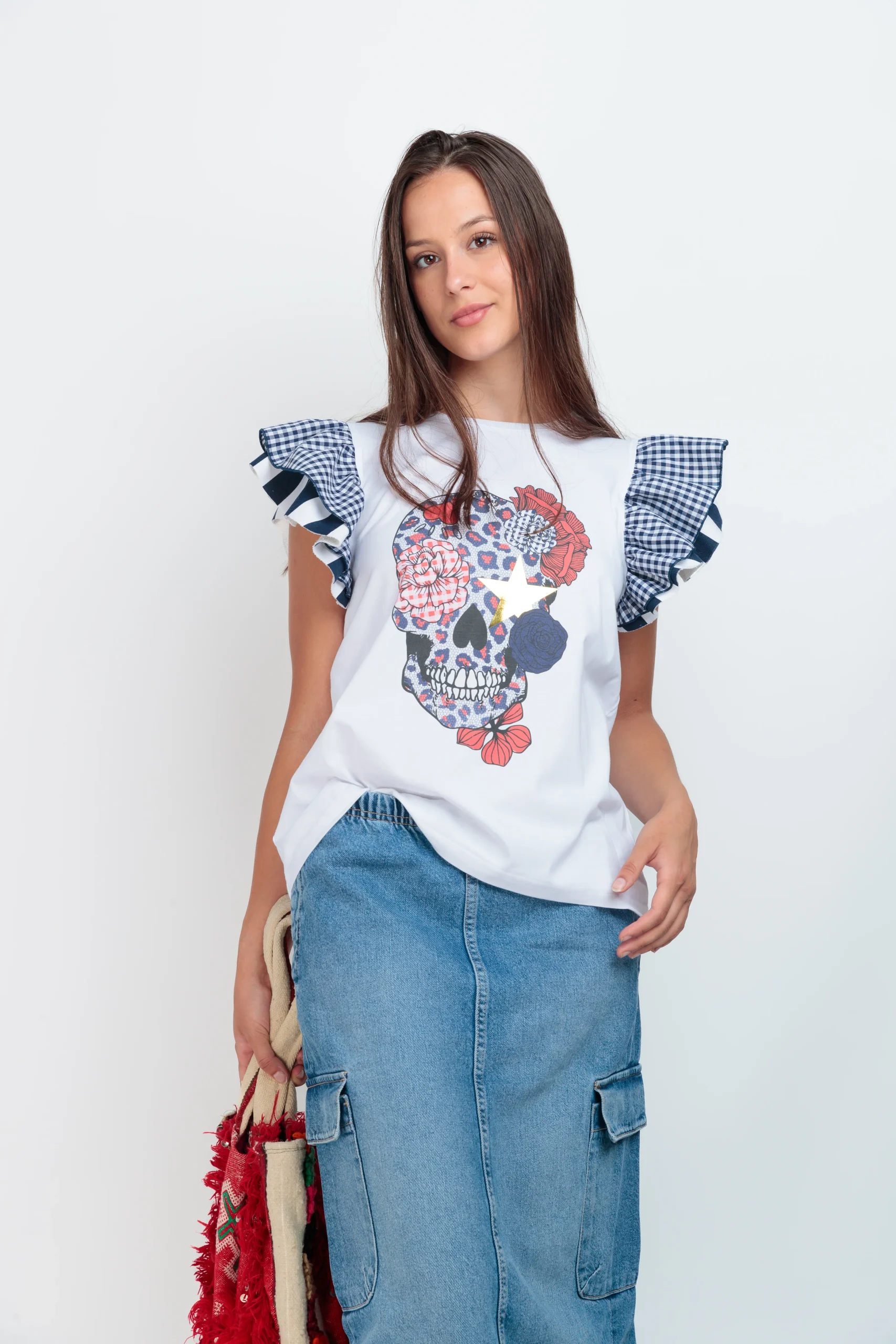 Camiseta Sunset Skull Flores - Imagen 4