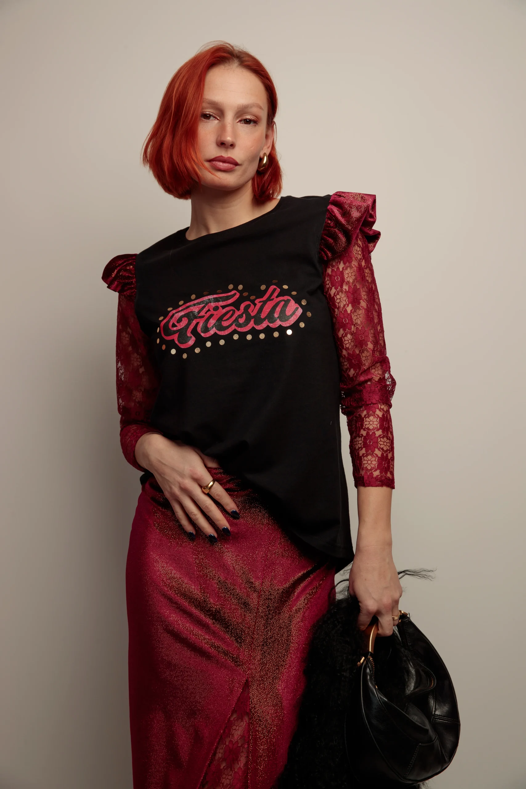 Camiseta Rita Fiesta Granate