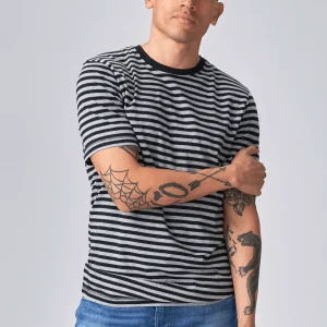 Nørregade Stripe - Mottled Black -Gray