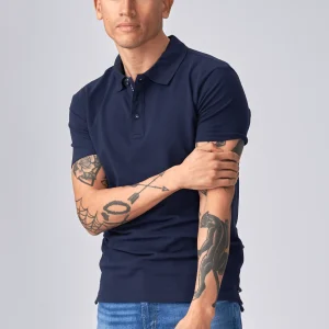 Muscle Polo Shirt - Navy