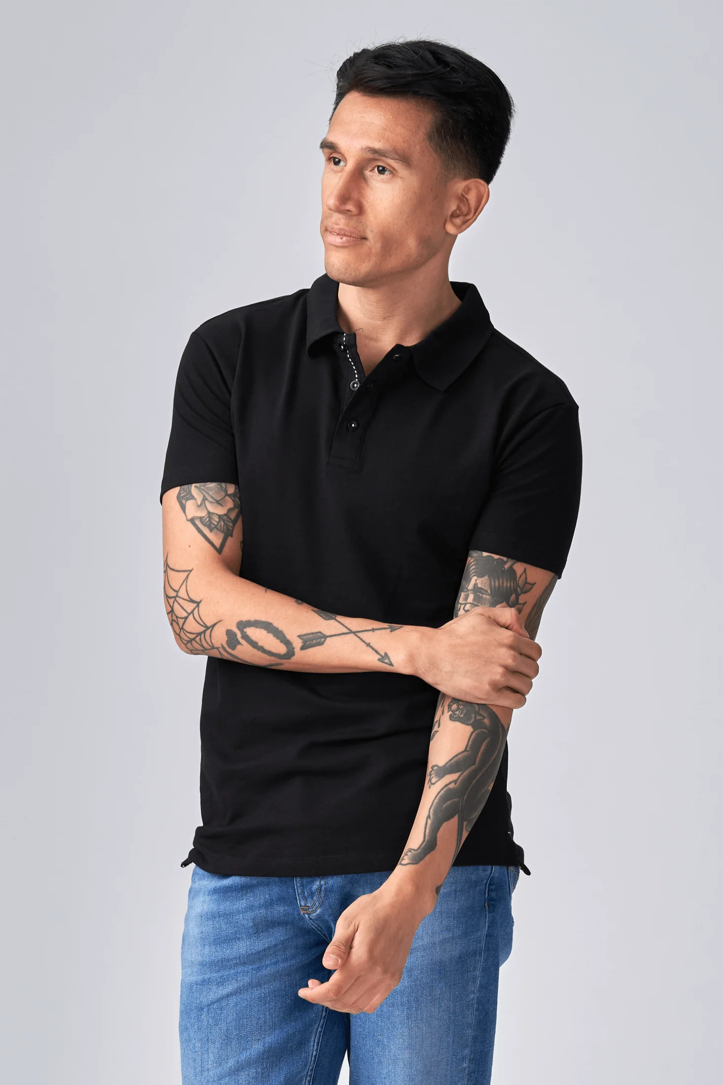 Muscle Polo Shirt - Negro - Imagen 5