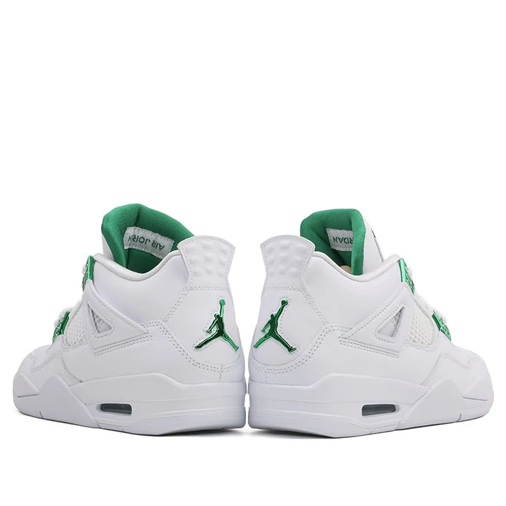 N370O air jordan retro 4 blanco verde green metallic - Imagen 8