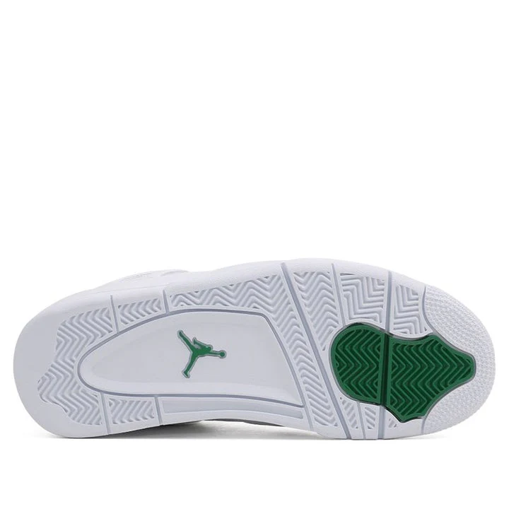 N370O air jordan retro 4 blanco verde green metallic - Imagen 7