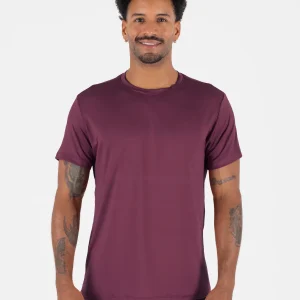 Camiseta basica hombre ibiza uva oscuro