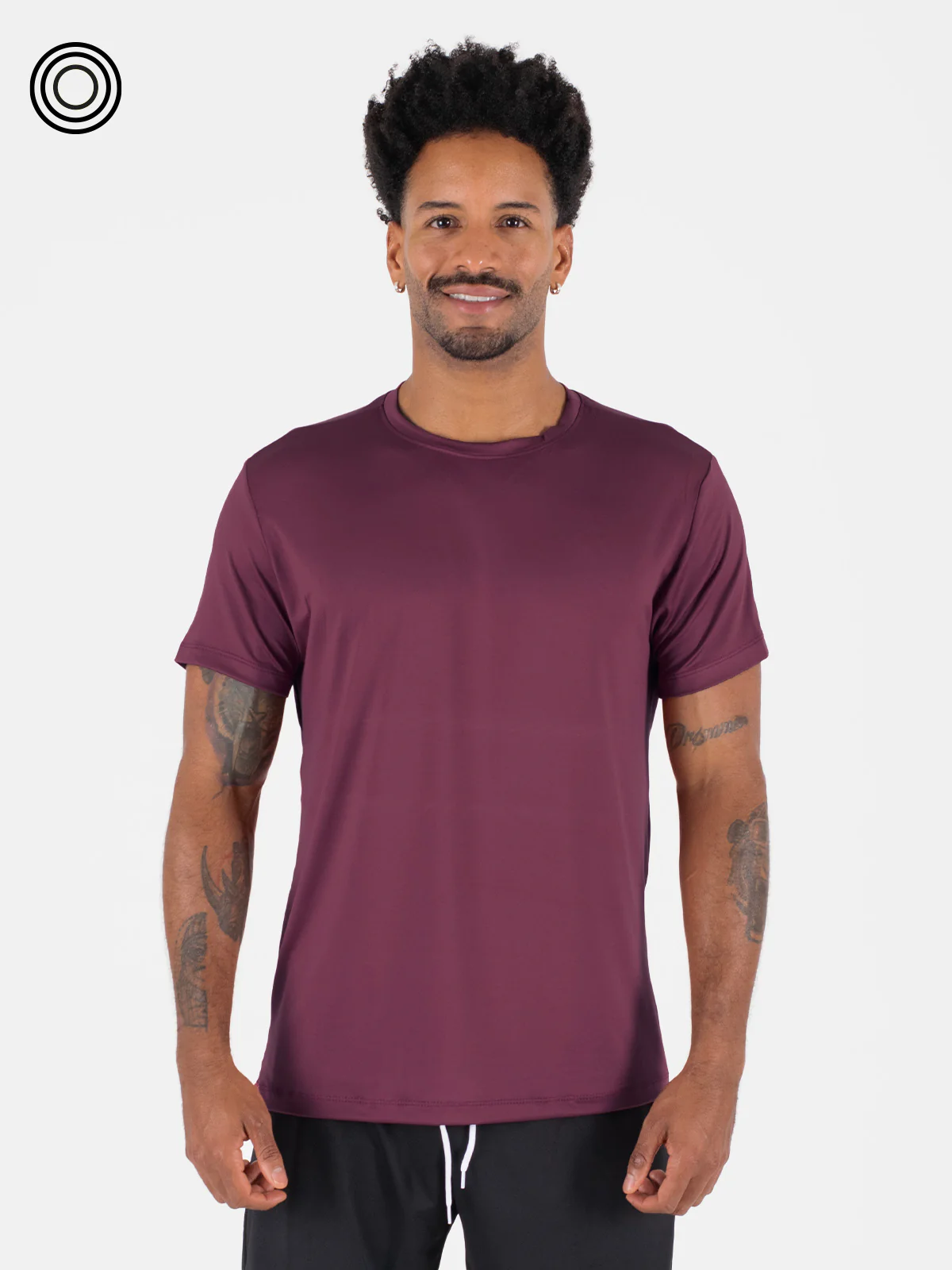 Camiseta basica hombre ibiza uva oscuro