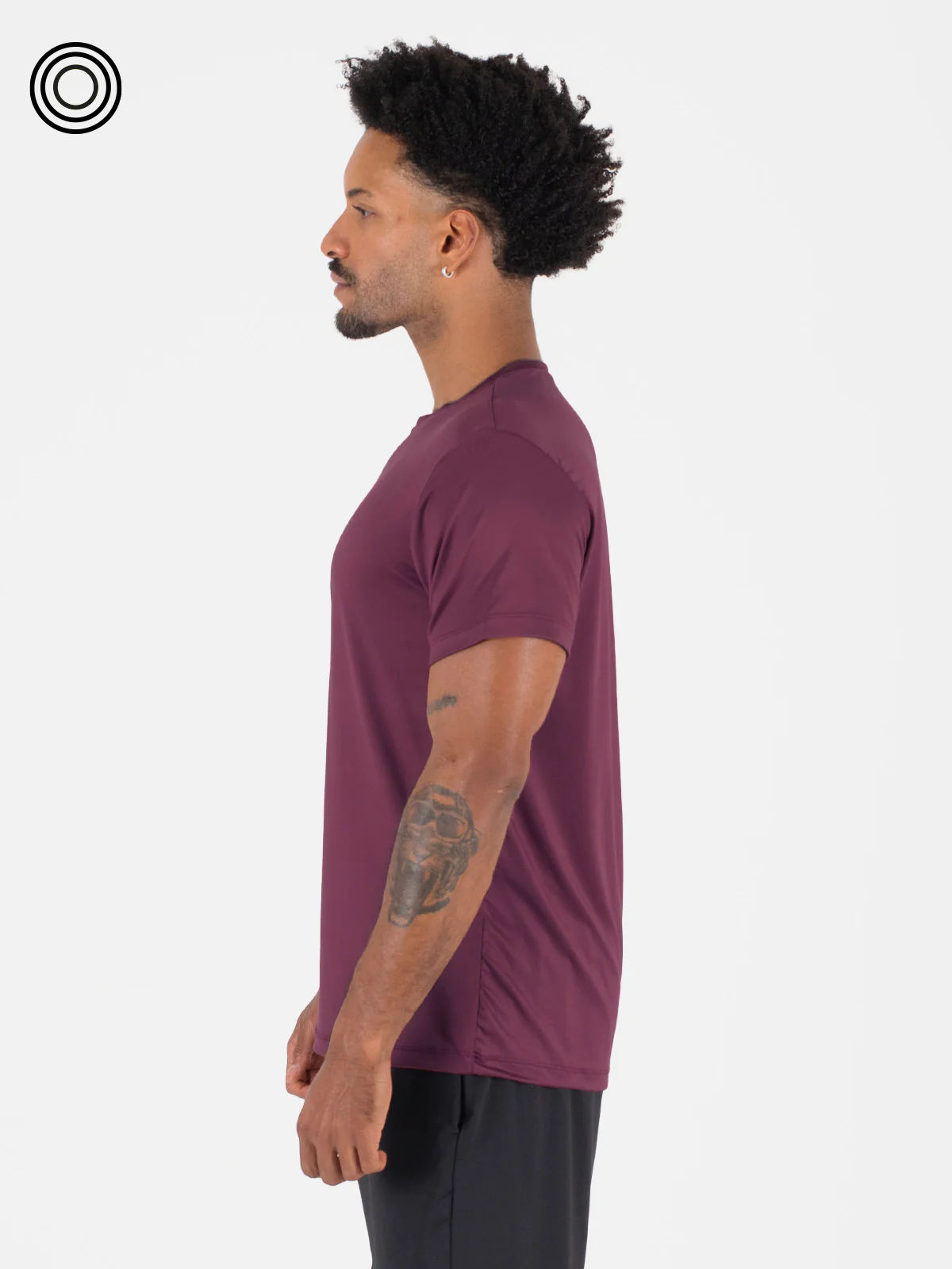 Camiseta basica hombre ibiza uva oscuro - Imagen 3