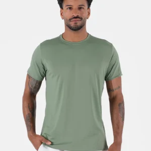 Camiseta basica hombre ibiza verde botella claro