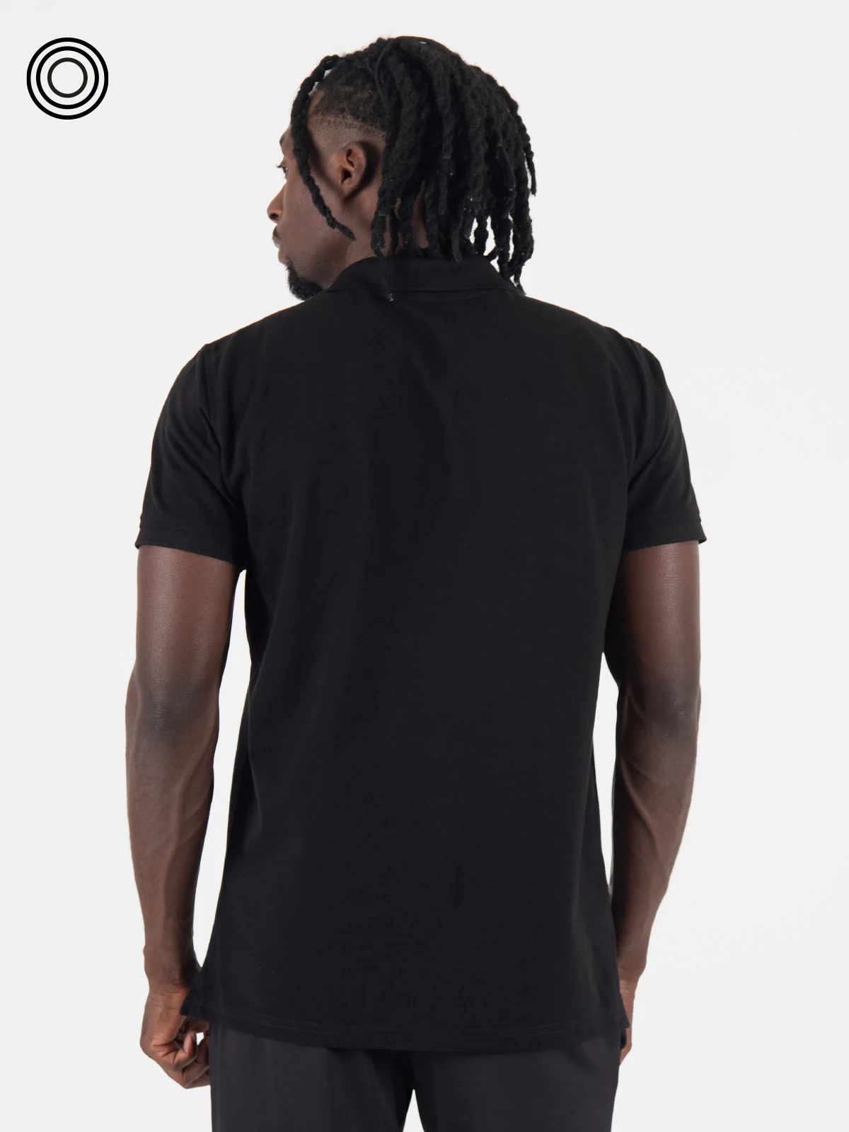 Camiseta polo hombre negra - Imagen 4