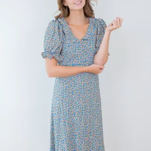 Vestido de canela - Blue Floral