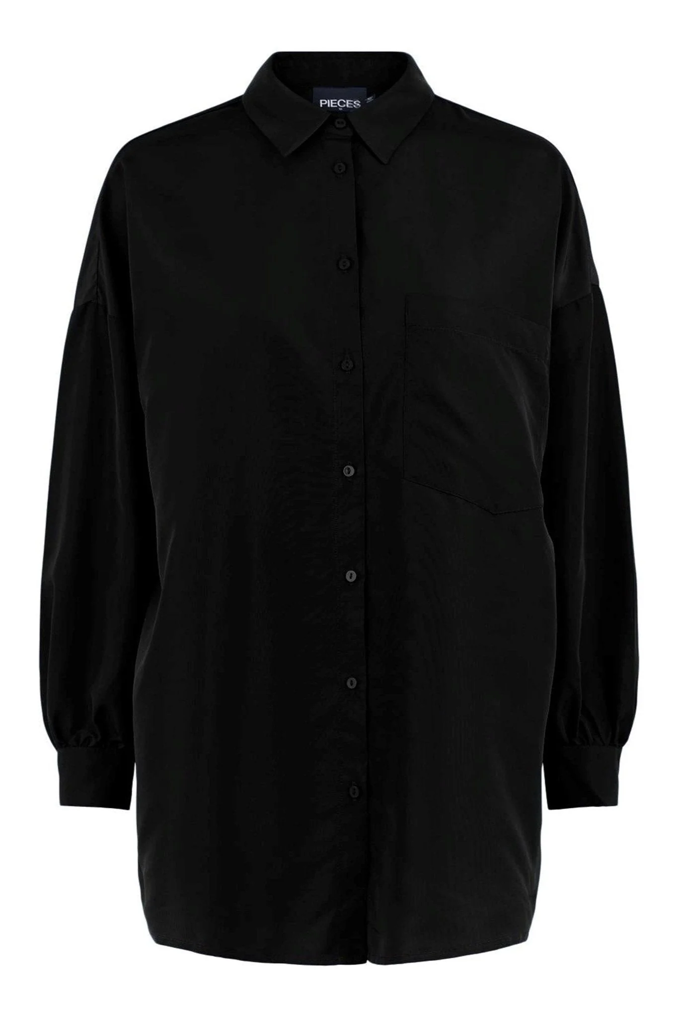 Camisa de gran tamaño de Chrilina - Negro