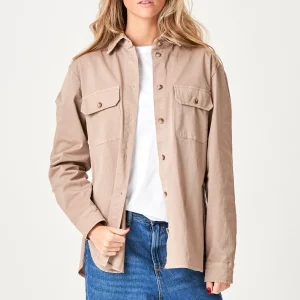 Camisa de sarga ámbar - Caqui