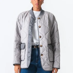 Chaqueta de bloques acolchados - gris
