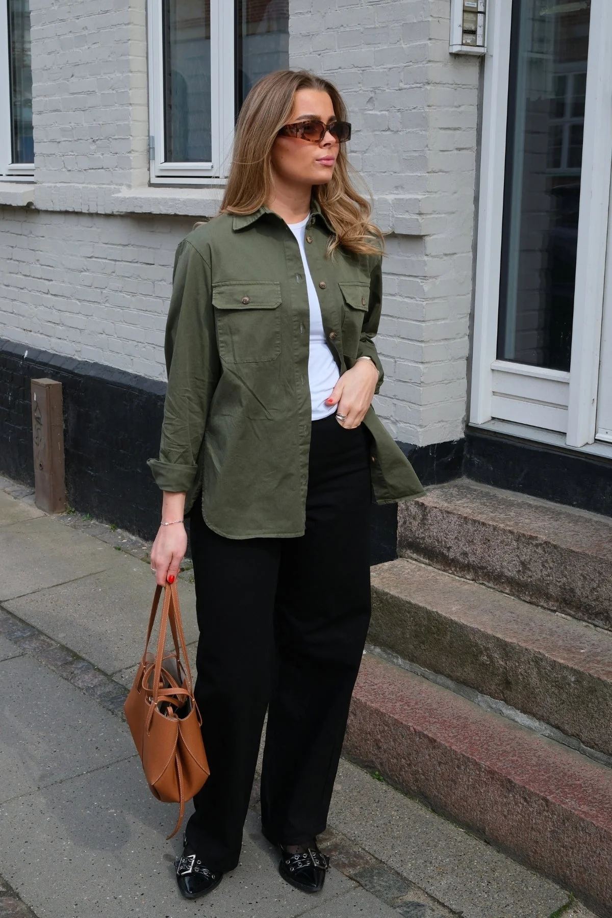 Camisa de sarga ámbar - Verde - Imagen 3