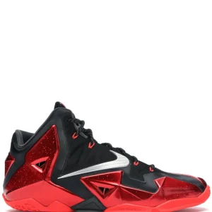 N372O Nike LeBron 11 'Away' Negros Rojos Metálicos