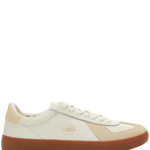 Tenis Lacoste piel canela Lacoste baseshot pro sneakers in tonal beige