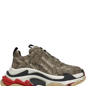 N372O BALENCIAGA Gucci x Balenciaga The Hacker Project Triple S Beige (W)