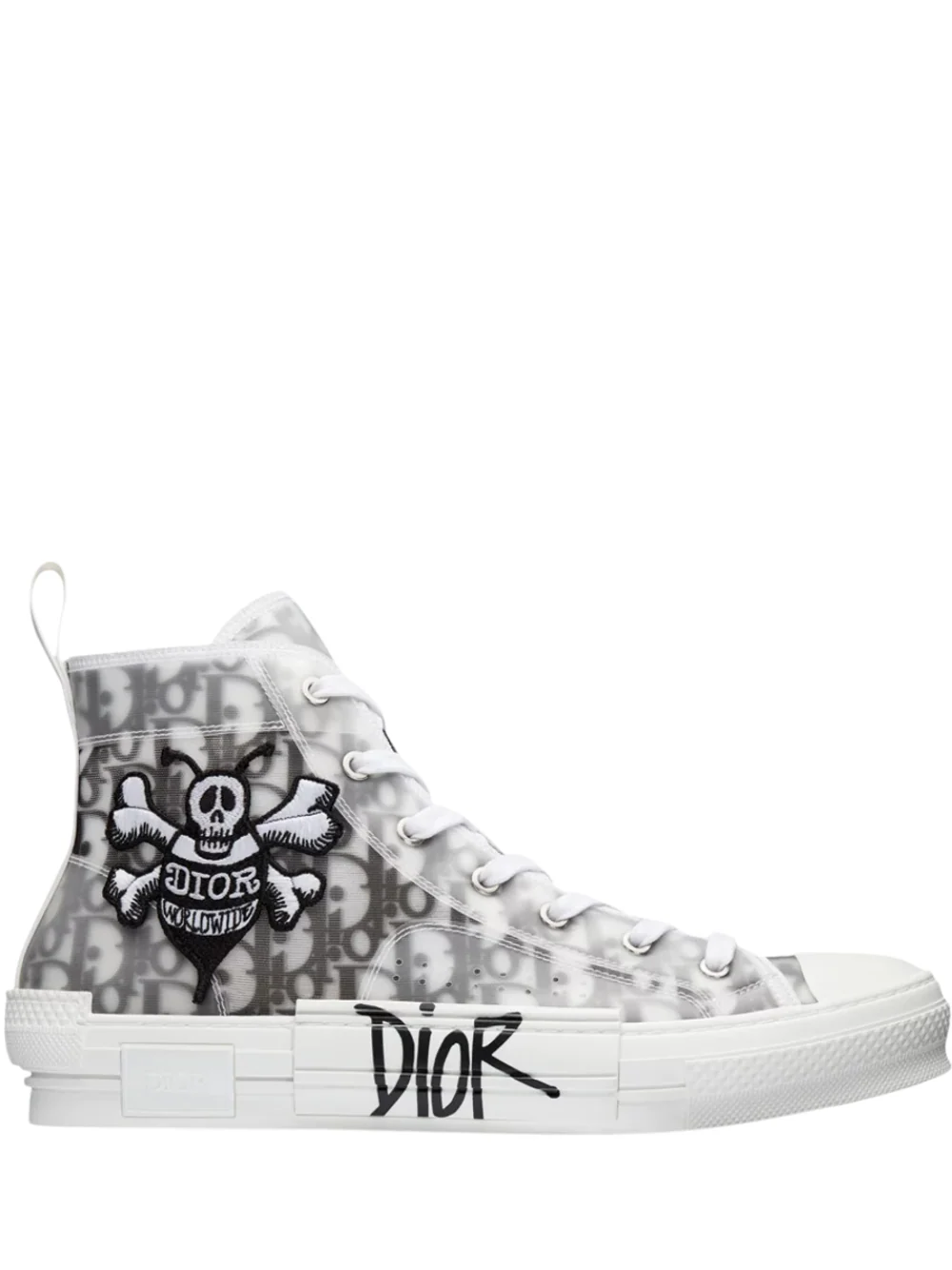 N370O Dior And Shawn B23 High Top Bee Embroidery