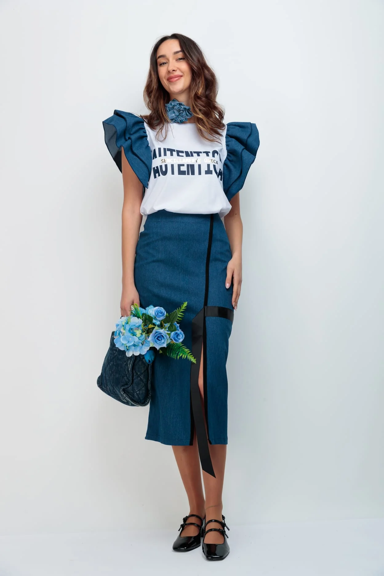 Falda Cintas Vaquera - Imagen 3