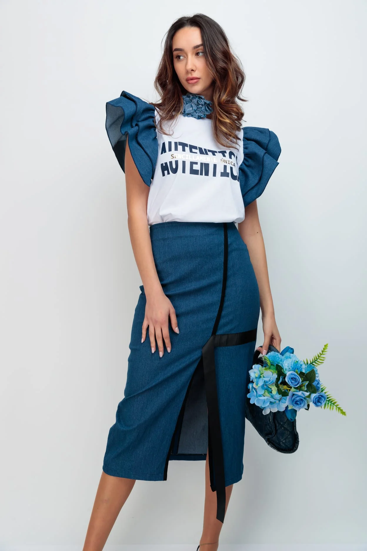 Falda Cintas Vaquera - Imagen 4