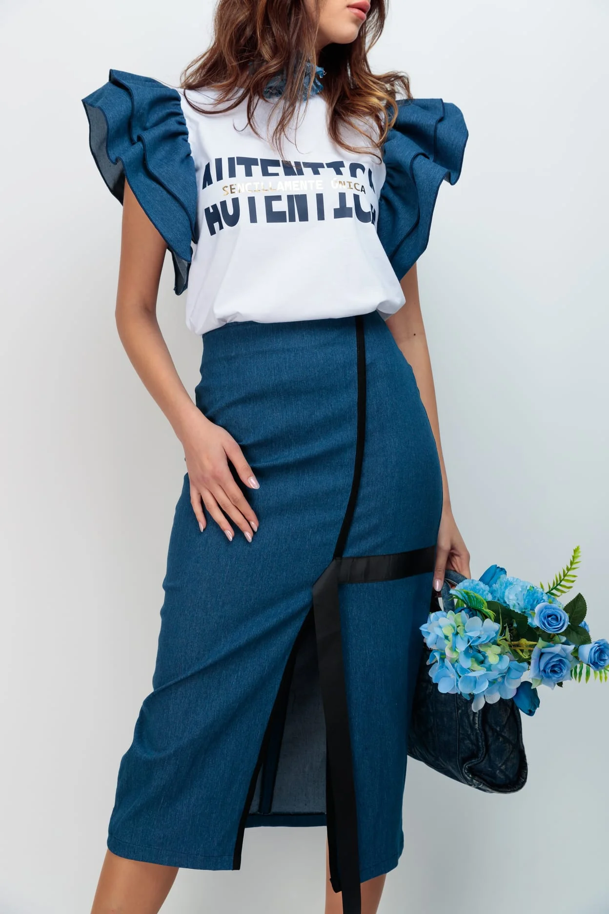 Falda Cintas Vaquera