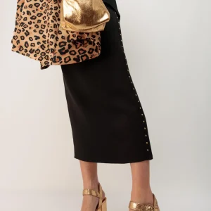 Falda Tachas Doradas