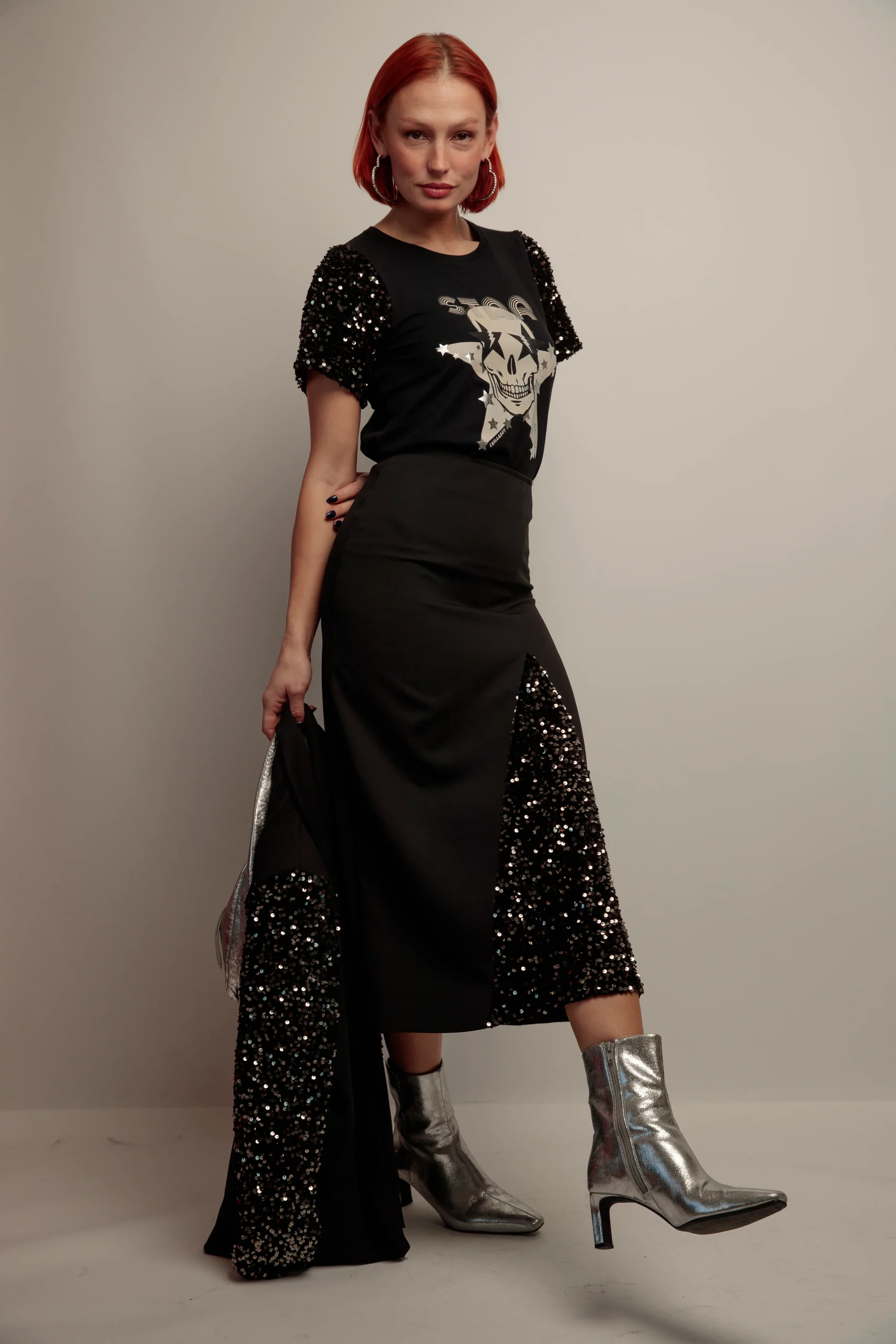 Falda Combinada Lentejuelas - Imagen 5