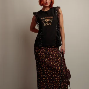 Falda Tachas Print Star