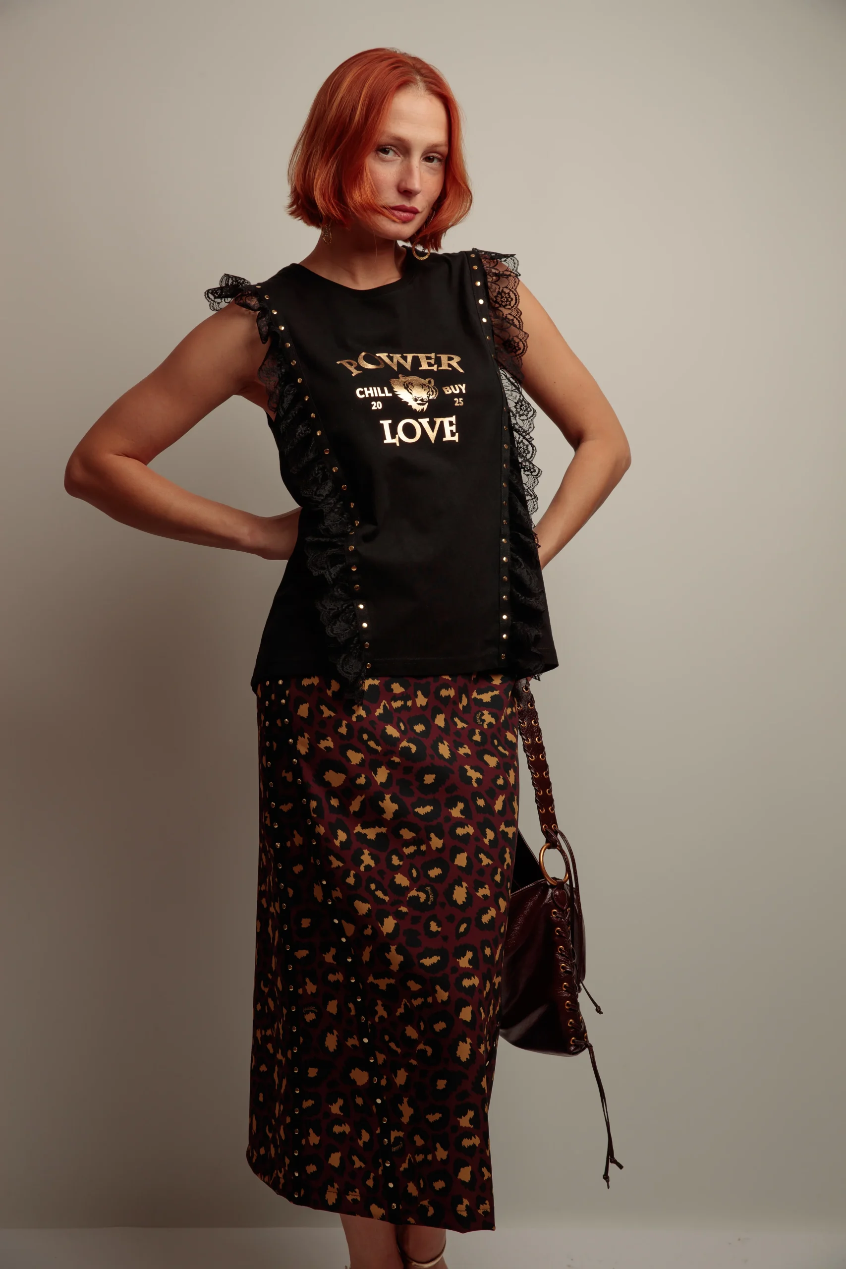 Falda Tachas Print Star - Imagen 3