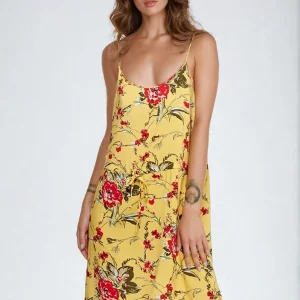 Vestido de flora - Crema de plátano