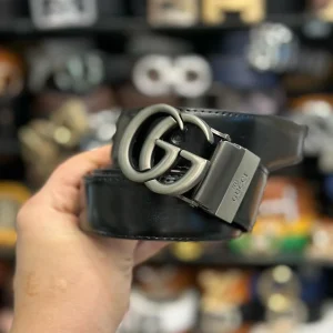 N375O cinturón Gucci negro y café piel doble vista