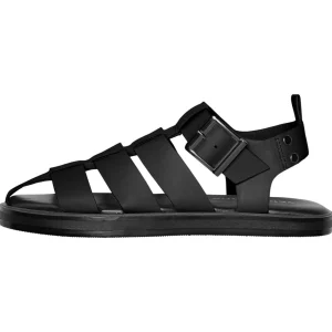 Sandalia de cuero Gitta - Negro