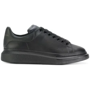 N374O (G5) Alexander McQueen tenis con suela ancha negro total