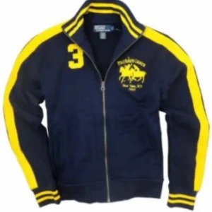 N374O Chaqueta de pista y campo Polo Ralph Lauren con cremallera completa pony grande Extra grande