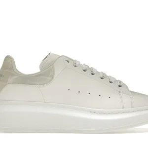 N375O Alexander McQueen Oversized en blanco con estampado de cocodrilo (de mujer)